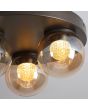 Plafondlamp Solis LED brons champagneglas 40cm