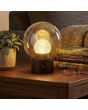 Tafellamp Solis LED brons champagneglas 24cm