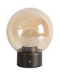 Tafellamp Solis LED brons champagneglas 24cm