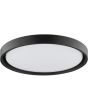 Brilliant Sonora zwarte plafonnière met een diameter van 41 cm met wit kunststof schaal