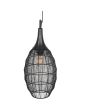 Trio Soraya 365420132 bovenaanzicht zwarte ovale hanglamp van metaaldraad