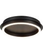 Searchlight Stellaris 31283-36BK zwarte ronde plafonniere met brandende cirkelvormige LED rand