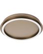 Searchlight Stellaris 31283-36LT koffiebruin ronde plafonniere met cirkelvormige LED rand