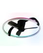 Reality Stockholm zwarte plafondventilator met een diameter van 73,5cm en cirkelvormige LED om de ventilator met RGB backlight