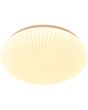 Searchlight Stripy 23381-30WH brandende wit gestreepte plafonniere met een diameter van 29cm van kunststof