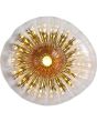 Searchlight Sunbeam 24122-1BK bloemvormig onderaanzicht brandende plafonniere van helder en amber glas