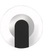 Searchlight target zwarte wandlamp van 23cm in diameter met een ronde glazen diffuser voor indirect licht