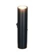 Bovenaanzicht Reality Taryn zwarte up down wandlamp met kiepschakelaar van 18 cm hoog met 35mm GU10 lampjes