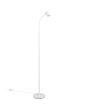 Reality Taryn witte staande leeslamp van 133,5 tot 141 cm hoog met klein spotje met 35mm GU10 lamp