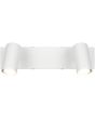 Reality Taryn compacte witte plafondspot met plafondbalk van 26cm en twee brandende 35mm GU10 spotjes