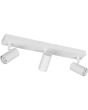 Reality Taryn compacte witte plafondspot met plafondbalk van 44,5cm en drie 35mm GU10 spotjes