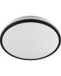 Brilliant Taya witte plafonniere met zwarte rand met een diameter van 28cm en sterreneffect