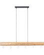 Brilliant Trabo 99433/35 hanglamp van dennenstammetje met zes E27 lampen en zwarte plafondbalk