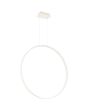Hanglamp Rio beige cirkelvormige spiegellamp met een diameter van 78 cm en geïntegreerde LED aan de binnenzijde van de ring