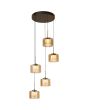 Hanglamp Tumblers LED brons champagneglas 45cm