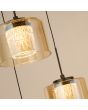 Hanglamp Tumblers LED brons champagneglas 45cm