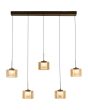 Hanglamp Tumblers LED brons champagneglas 131cm