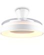 Reality Vansbro witte plafondventilator van 50 cm in diameter met ingeklapte wieken en LED unit langs de rand van de kap