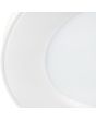 Detailfoto van de Reality Vansbro witte plafondventilator van 50 cm in diameter met inklapbare wieken en LED unit langs de rand van de kap