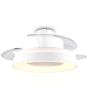Reality Vansbro witte plafondventilator van 106 cm in diameter met uitgeklapte wieken en LED unit langs de rand van de kap