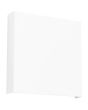wit vierkant metalen wandlamp van 15 cm in doorsnede met lichtbundel naar boven en beneden.