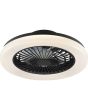 Brandende Brilliant Varelo zwarte plafondventilator van 42 cm in diameter met geïntegreerde LED rand rond de ventilator