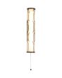 Searchlight Vibrate brandende 33cm hoge zwarte buisvormige spiegellamp met trekschakelaar en witte binnenbuis en helder glazen buitenbuis met structuur