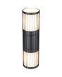 Bovenaanzicht Trio Volga antraciet grijze wandlamp voor buiten van 30cm hoog met up en down lantaarn met verticale lamellen langs de lamp