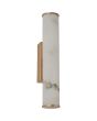 Searchlight Wales 61185-1GO goudkleurige wandlamp van 35cm hoog voor de badkamer met marmerkleurige buisvormige LED lamp van resin