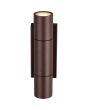 Bovenaanzicht Trio Yamuna roestbruine cilindervormige up down wandlamp voor buiten van 23cm hoog voor smalle GU10 35mm lampjes