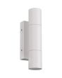 Trio Yamuna witte cilindervormige up down wandlamp voor buiten van 23cm hoog voor smalle GU10 35mm lampjes