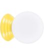 Sollux Zori gele badkamerlamp voor wand of plafondmontage met een wit glazen bol van 12 cm in diameter
