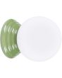 Sollux Zori groene badkamerlamp voor wand of plafondmontage met een wit glazen bol van 12 cm in diameter