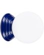 Sollux Zori blauwe badkamerlamp voor wand of plafondmontage met een wit glazen bol van 12 cm in diameter