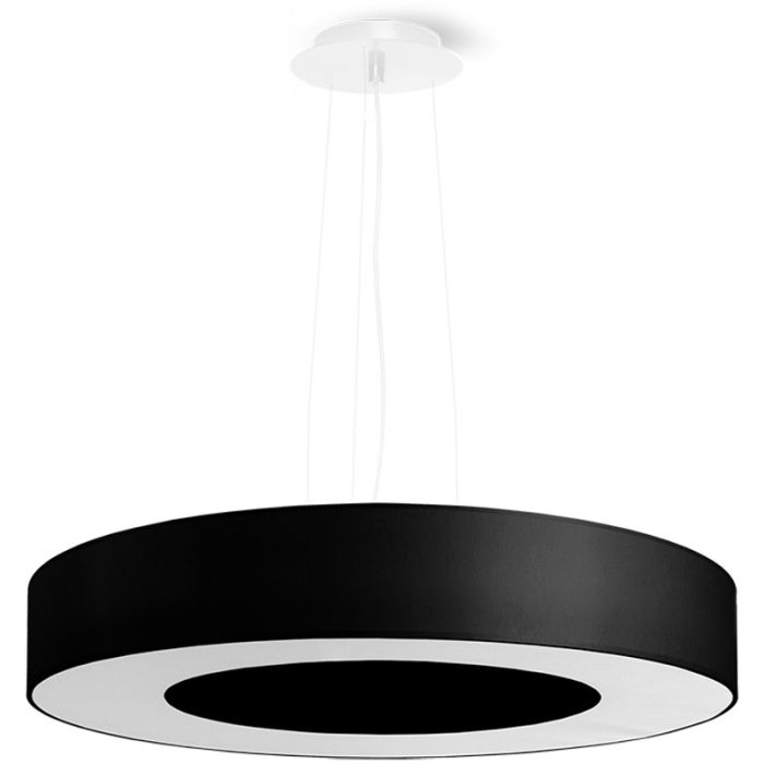 Sollux Saturno SL.0750 zwarte hanglamp van textiel