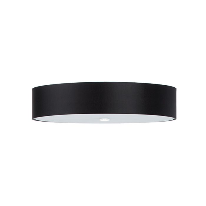 Sollux Skala SL.0810 grote zwarte plafondlamp van textiel