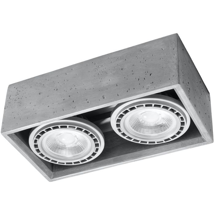 Sollux Quatro SL.0884 betonnen plafondlamp