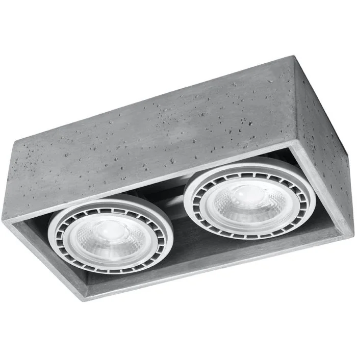 Sollux Quatro SL.0884 betonnen plafondlamp