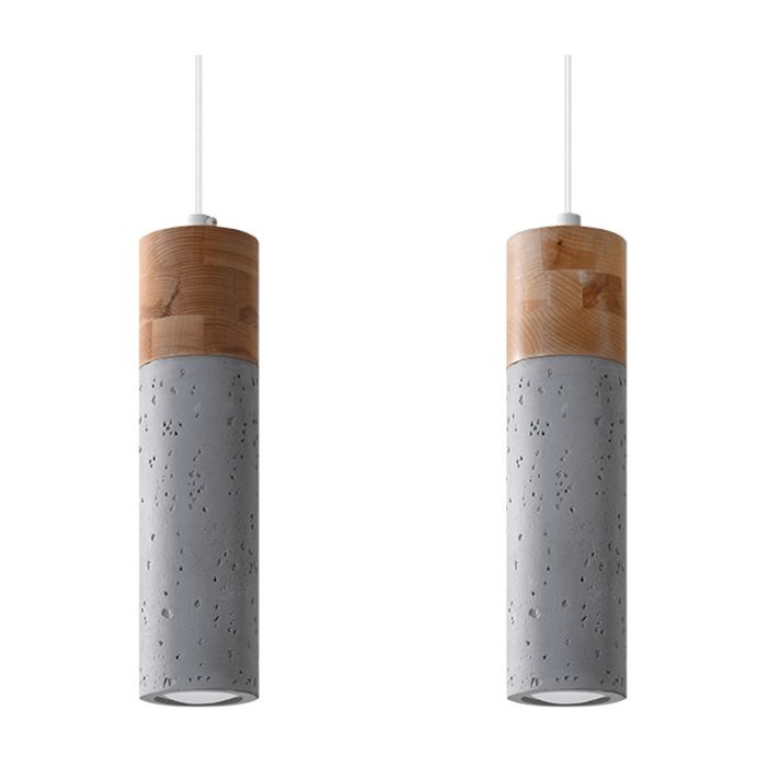 Sollux Zane SL.0966 hanglamp van hout en beton
