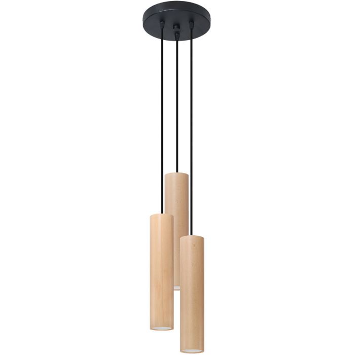 Sollux Lino SL.1012 houten buisvormige hanglamp