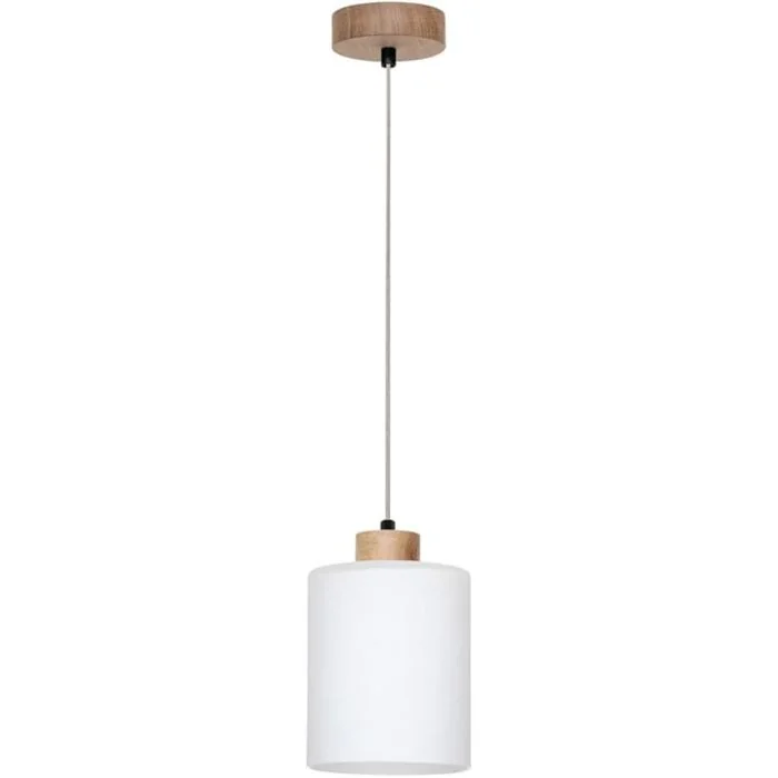 Britop Zefir 111860174 eikenhouten hanglamp met opaal glazen kap