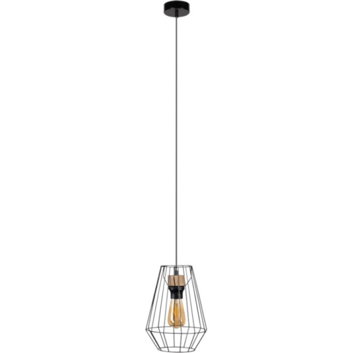 Britop Endorfina 1321104 hanglamp van metaaldraad en eikenhout