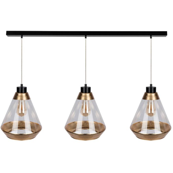 Britop mistral 15820304 zwart met goudkleurige hanglamp