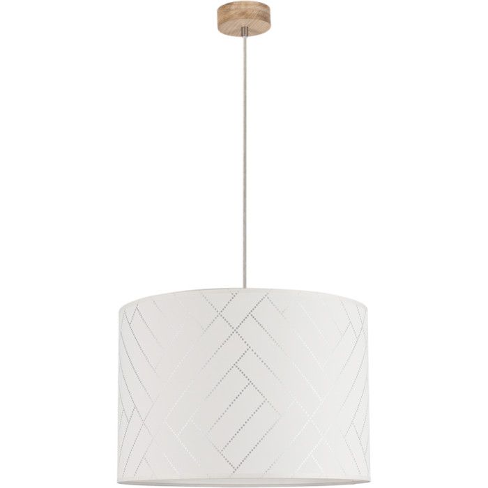 Britop Punto 164940174 witte hanglamp van eikenhout en kunststof