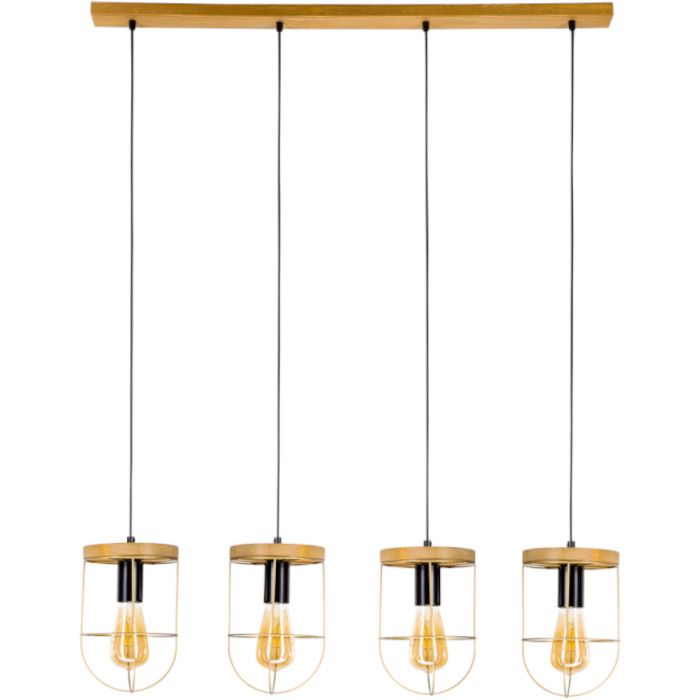 Britop Netuno 1811059451 zwart met goud hanglamp met grenen
