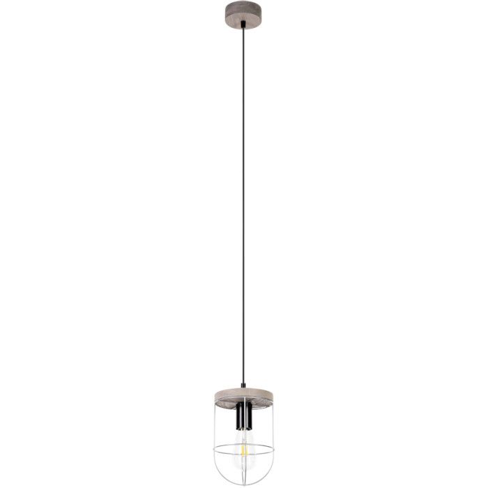Britop Netuno 1871759157 zwart met zilver hanglamp met grijs grenen