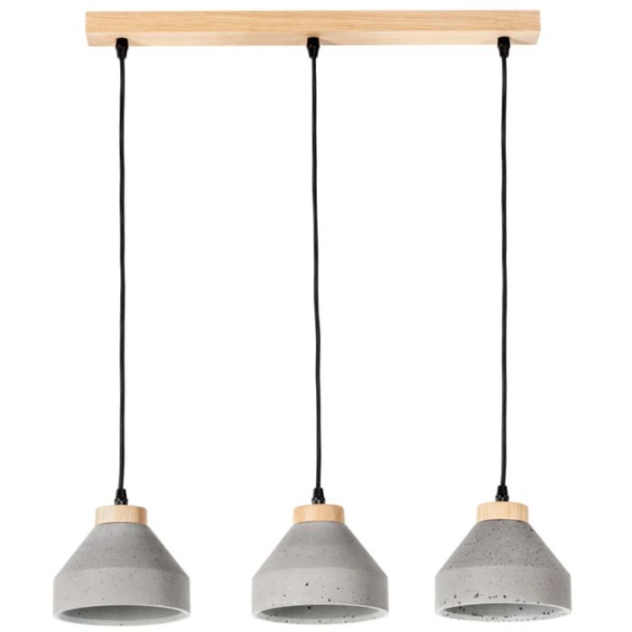 Britop Tristan 1929374 Eikenhouten hanglamp met betonnen kappen