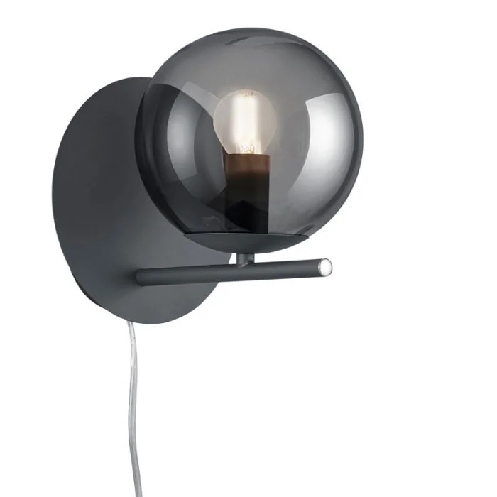 Trio Pure 202000142 rookglazen wandlamp