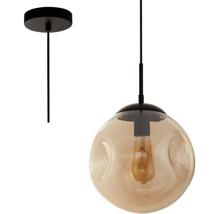 Searchlight Punch 22123-1BK champagne kleurige hanglamp