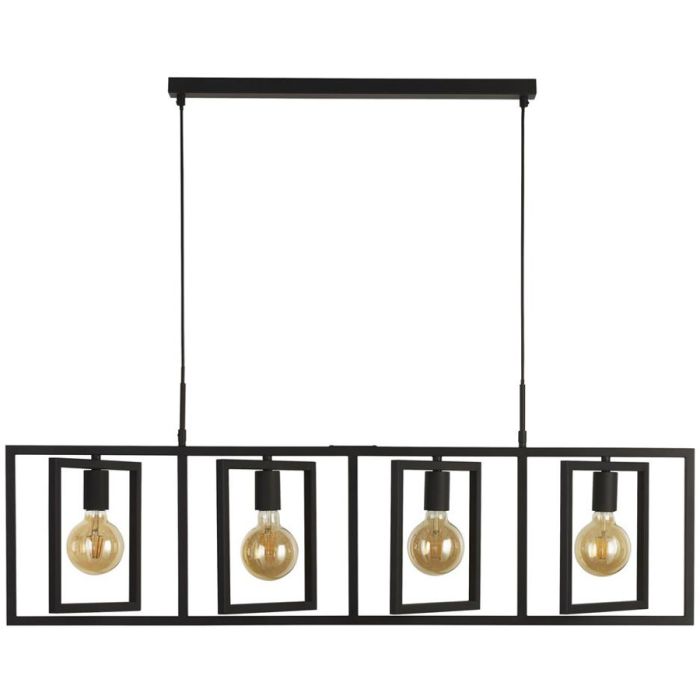 Searchlight Plaza 23203-4BK zwarte hanglamp